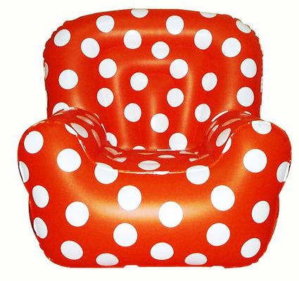 Temporary Dot Inflatable Sofa Chair For Outdoor , Phthalate Free PVC