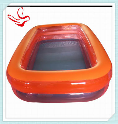 Square Large Family Outdoor Inflatable Swimming Pools For 4 People Two Ring