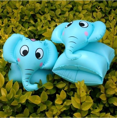 Double Chamber PVC Inflatable Swimming Arm Rings , Animals Shape Water Wing