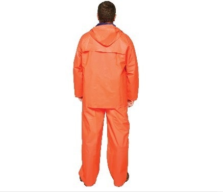 43”Mens PVC Rain Coats Suit Waterproof With Orange Color