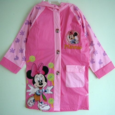 Stampa di Mickey Mouse dell'impermeabile del PVC dei bambini ecologica