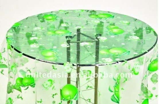 Panno ecologico del tavolo da pranzo del PVC con progettazione della frutta, chiara copertura della Tabella