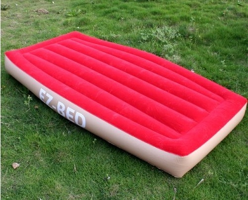 Portatile rosso dei materassini gonfiabili gonfiabili del PVC del Non Ftalato per una persona