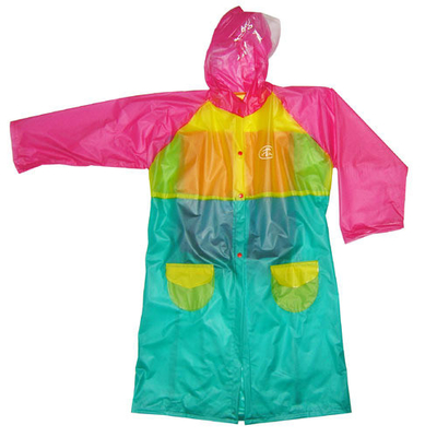 Impermeabile adorabile del PVC delle signore con il cappuccio, indumenti impermeabili amichevole di Eco