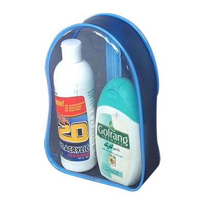 Chiare borse trasparenti per l'imballaggio cosmetico, borsa del PVC dell'articolo da toeletta di viaggio